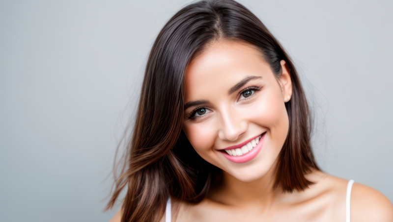 photo of a women's face and she is smiling